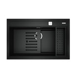 Lavaplatos Empotrable 79 x 51 cm Tegranite NOVA 80 WS-TG Black Teka