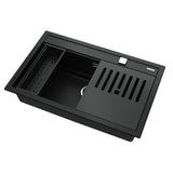 Lavaplatos Empotrable 79 x 51 cm Tegranite NOVA 80 WS-TG Black Teka