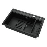 Lavaplatos Empotrable 79 x 51 cm Tegranite NOVA 80 WS-TG Black Teka