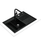 Lavaplatos Empotrable 79 x 51 cm Tegranite NOVA 80 WS-TG Black Teka