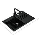 Lavaplatos Empotrable 79 x 51 cm Tegranite NOVA 80 WS-TG Black Teka