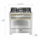 Cocina 5Q Dolcevita Acciaio Satinato con Horno Eléctrico 94 L 90 cm Lofra