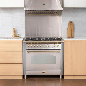 Cocina 5Q Dolcevita Acciaio Satinato con Horno Eléctrico 94 L 90 cm Lofra