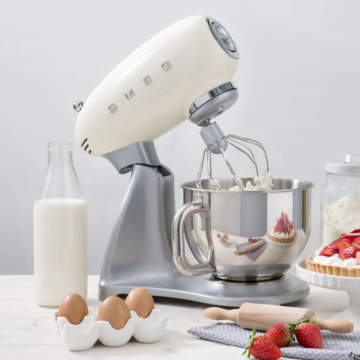 Batidora Stand Mixer 800 W SMF02PGEU Retro Smeg