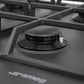 Encimera a Gas 75 cm 5 Quemadores Matt Black PX375LMB SMEG