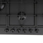 Encimera a Gas 75 cm 5 Quemadores Matt Black PX375LMB SMEG