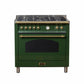 Cocina a Gas 5 Quemadores con Horno Eléctrico 94 L Dolcevita 90 cm Verde Lofra