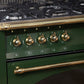 Cocina a Gas 5 Quemadores con Horno Eléctrico 94 L Dolcevita 90 cm Verde Lofra