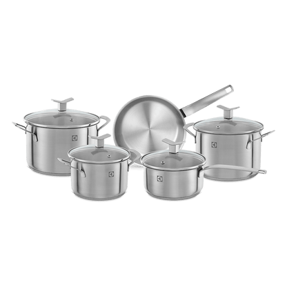 Juego de Ollas 5 Piezas Acero Inoxidable Design CJPEBR01 Electrolux