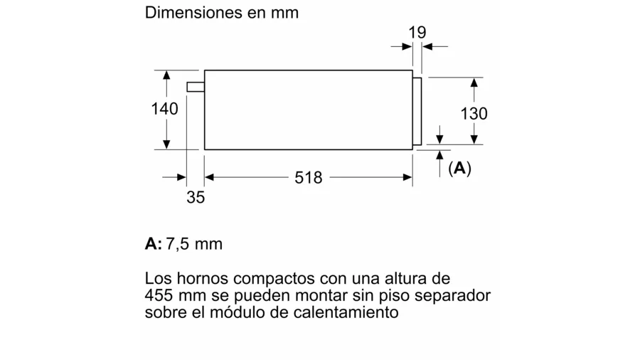 Cajón Calienta Platos BIC7101B1 Bosch