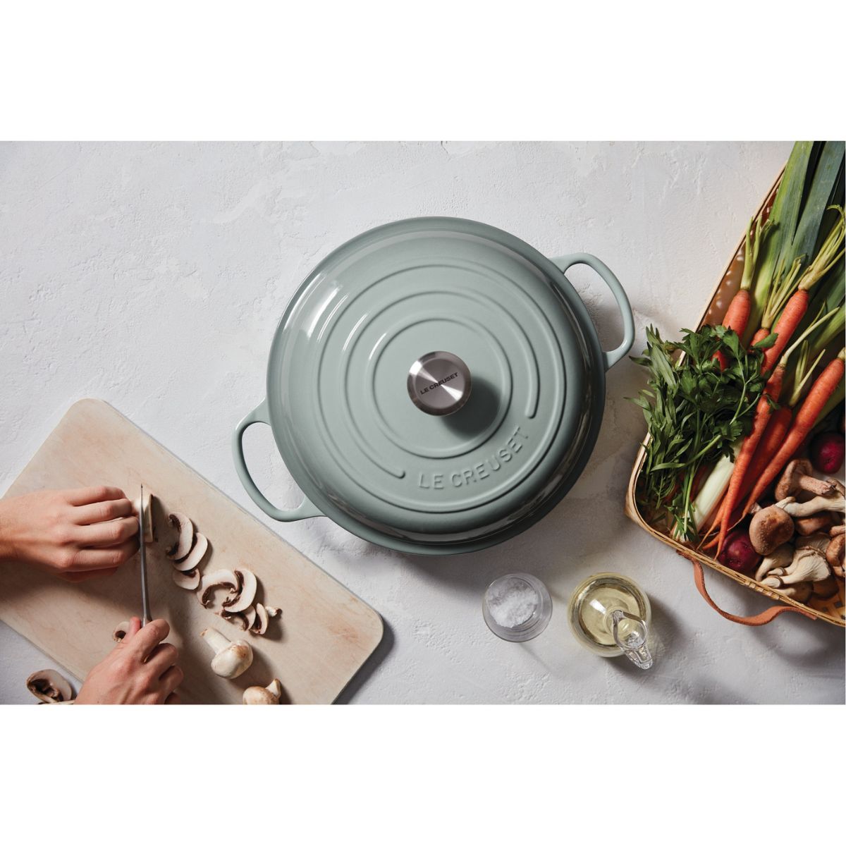 Cacerola Baja 30 cm Sea Salt Le Creuset