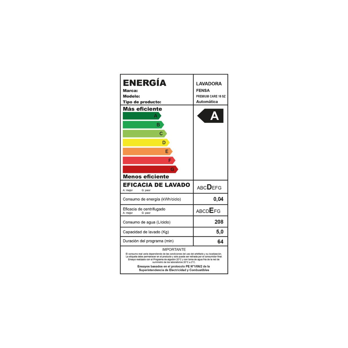 Lavadora Automática Premium Care 20SZ 20 kg Fensa