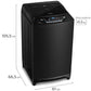 Lavadora Automática Premium Care 18 Black 18 kg Fensa