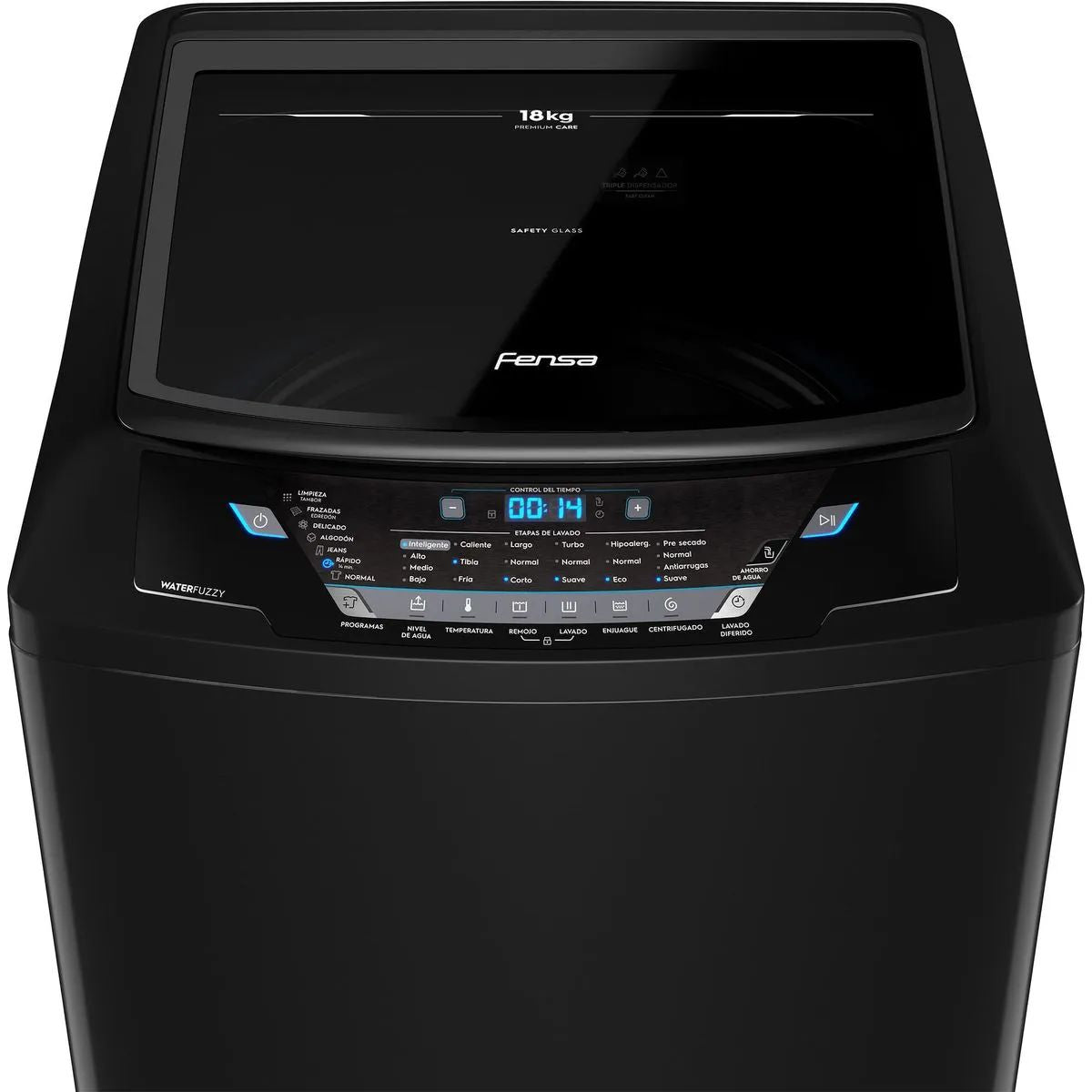 Lavadora Automática Premium Care 18 Black 18 kg Fensa