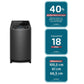 Lavadora Automática Premium Care 18 Onix 18 kg Fensa
