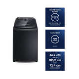 Lavadora Carga Superior 22 kg Negra Electrolux LS22Y
