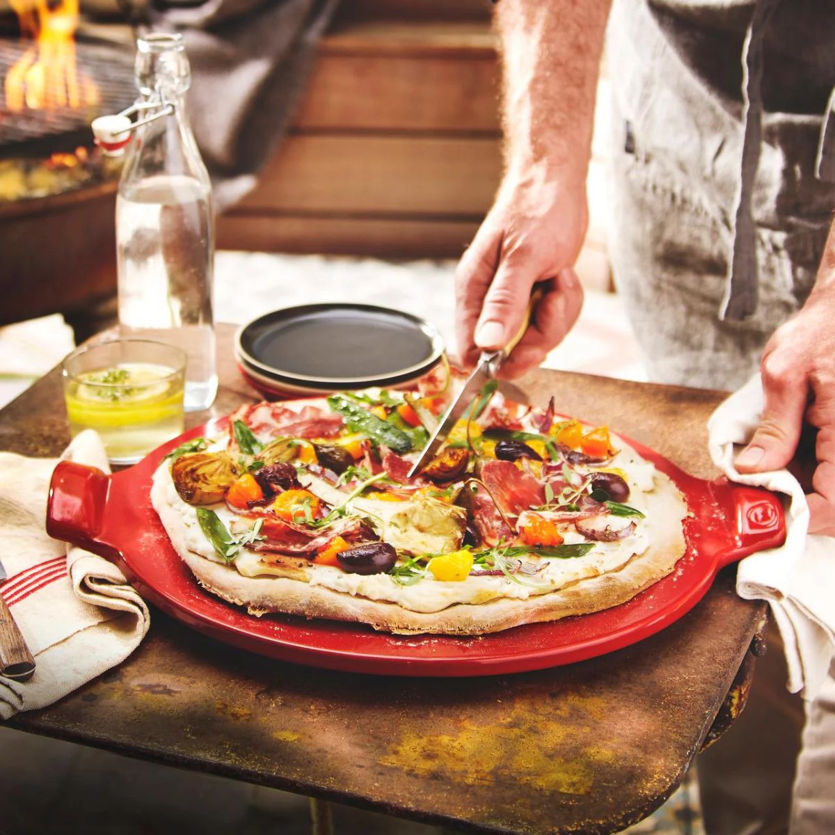 Bandeja para Pizza 7514 40 cm Rojo Emile Henry