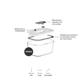 Contenedor Hermético de Vidrio Fresh Lock Blanco OU