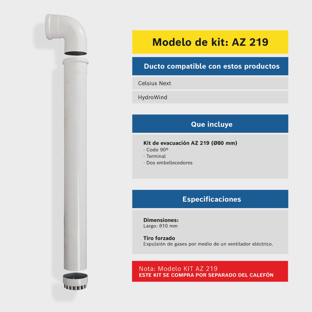 Kit de Extracción Tiro Forzado AZ 219 Junkers