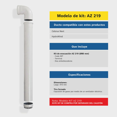 Kit de Extracción Tiro Forzado AZ 219 Junkers