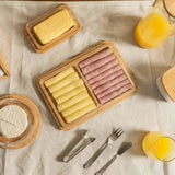 Contenedor Jamón/Queso Doble Bambú OU