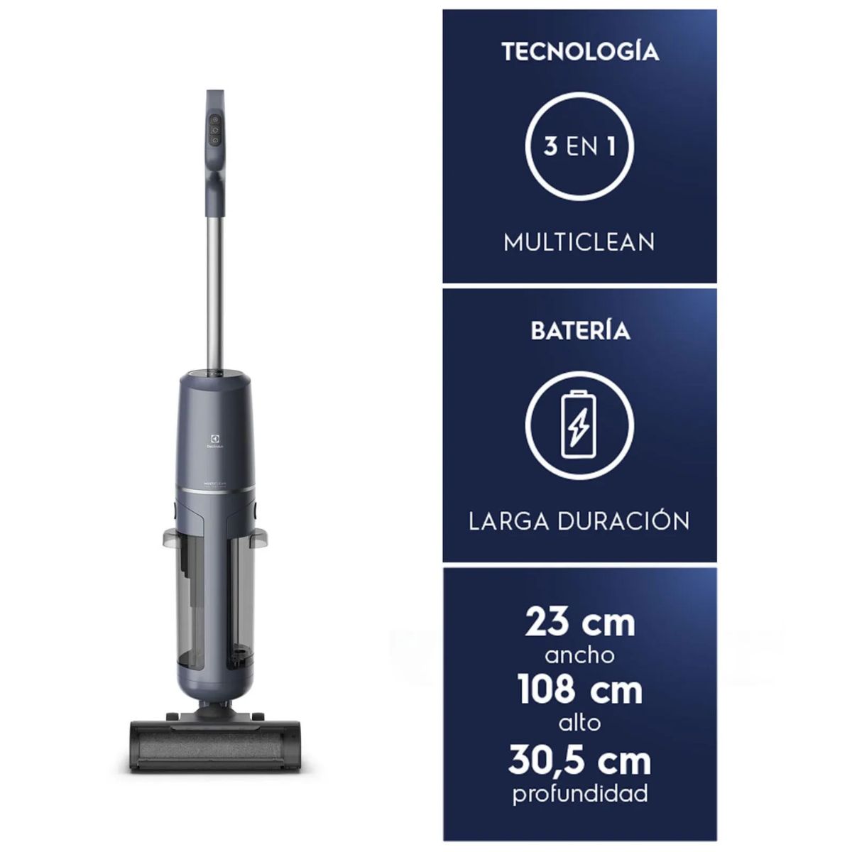 Aspiradora Mopa Inalámbrica 3 en 1 EMC2500 Electrolux