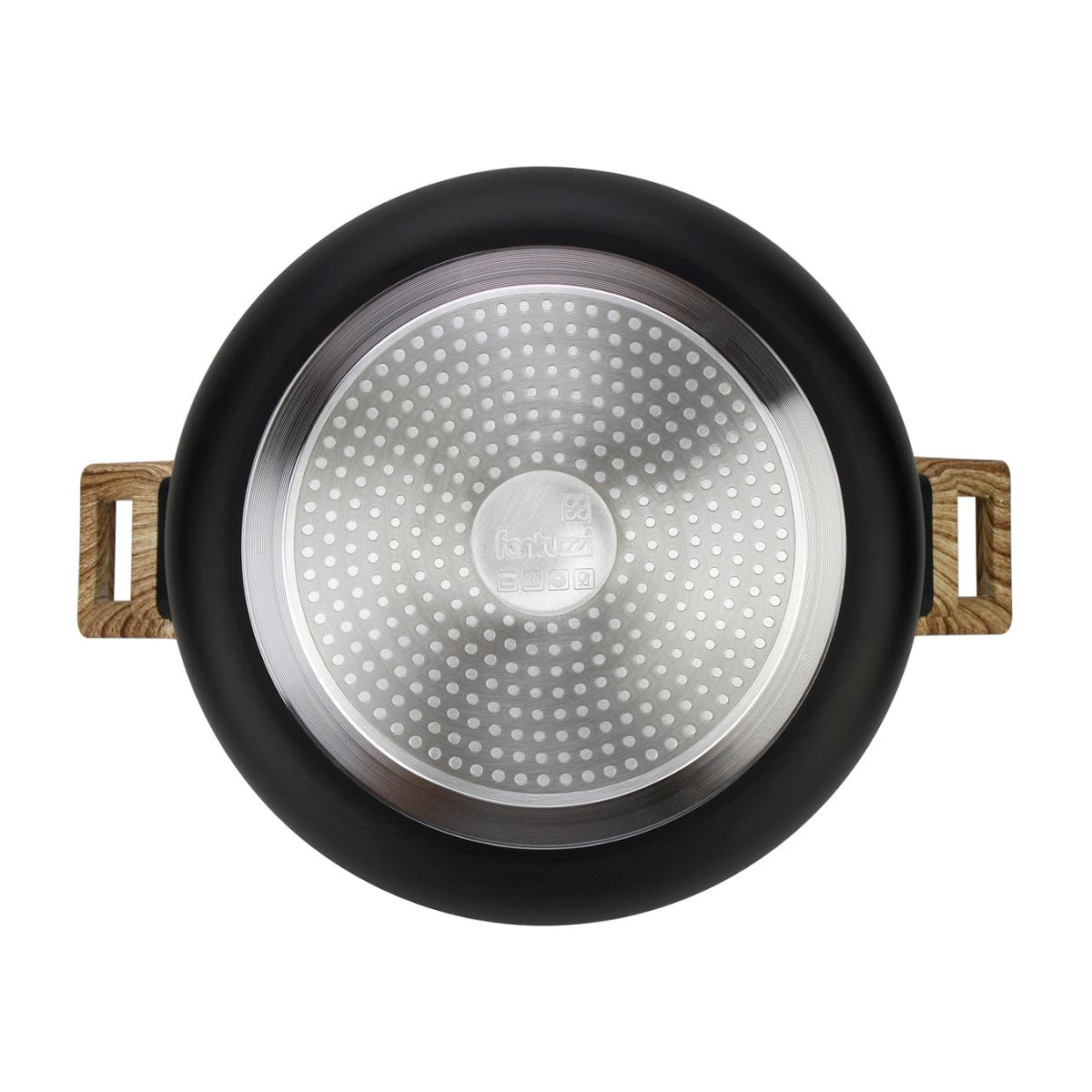 Batería de Cocina de Aluminio Forjado 7 Piezas Antiadherente Eco Cerámico Biella Fantuzzi