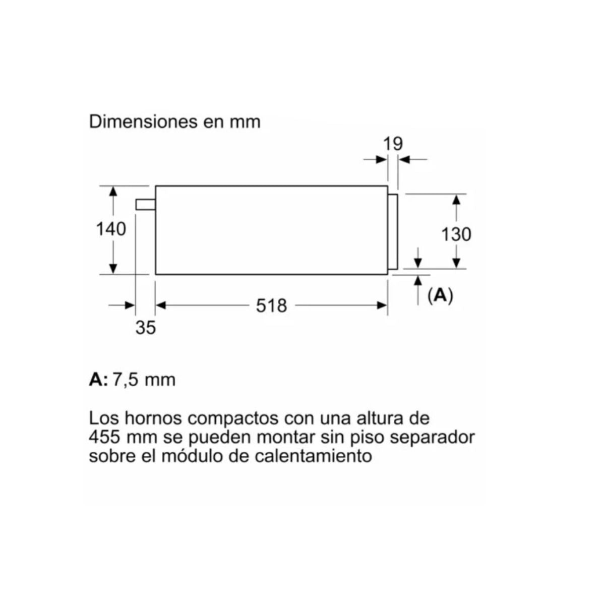 Cajón Calienta Platos BIC7101B1 Bosch