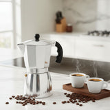 Cafetera Express de Aluminio 12 Tazas Luna Fantuzzi