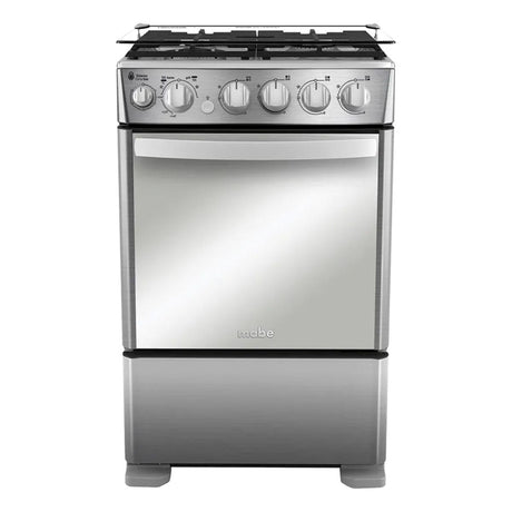 Cocina a Gas 55cm 4 Platos con Grill CMC5560FX1 Inox Mabe
