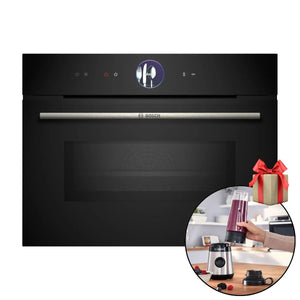Horno Compacto con Microondas 45 Lts 60 x 45 cm Serie 8 CMG7761B1 Bosch + Licuadora de Vaso MMB2111M