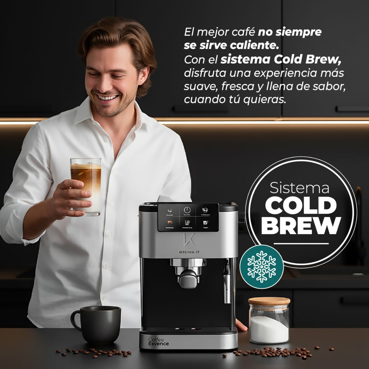 Cafetera Espresso Cool Shot 5 en 1 Kitchen It