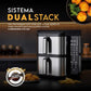 Freidora de Aire Doble Canasta 10 L 2200 W Dual Crisp XL Kitchen it