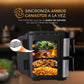 Freidora de Aire Doble Canasta 10 L 2200 W Dual Crisp XL Kitchen it