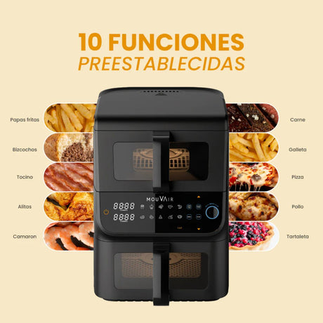 Freidora de Aire Duo 10 Lts Mouvair