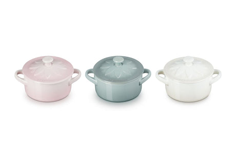 Set de 3 Mini Cocotte 10cm Sunflower Le Creuset
