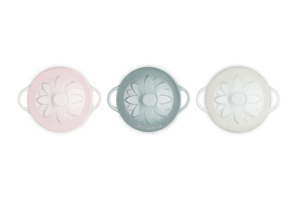 Set de 3 Mini Cocotte 10cm Sunflower Le Creuset