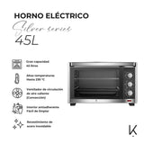 Horno Eléctrico Silver Series 45L Kitchen It