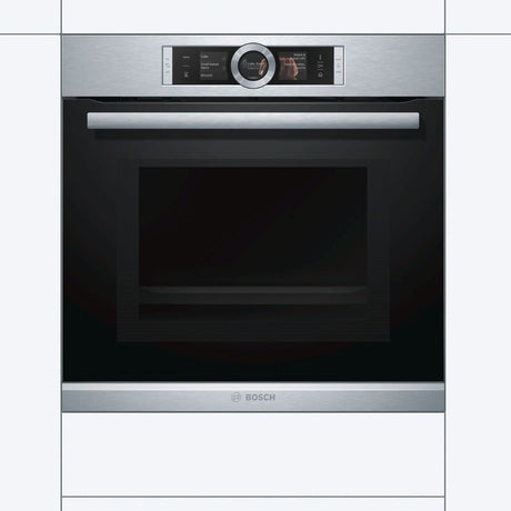 Horno con Microondas 60 cm 4D Hotair Vapor Serie 8 HNG6764S1 Bosch