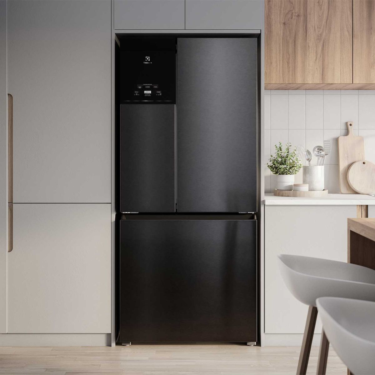 Refrigerador Multidoor Black Inox 590 L IM8B Electrolux