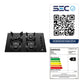 Encimera a Gas 4 Platos KE4GC Black Glass Electrolux