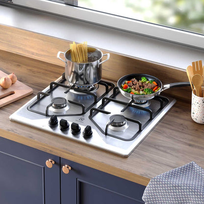 Encimera a Gas 4 KE4XC Platos Acero Inoxidable Electrolux