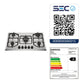 Encimera a Gas 5 Platos KE5XC Acero Inoxidable Electrolux