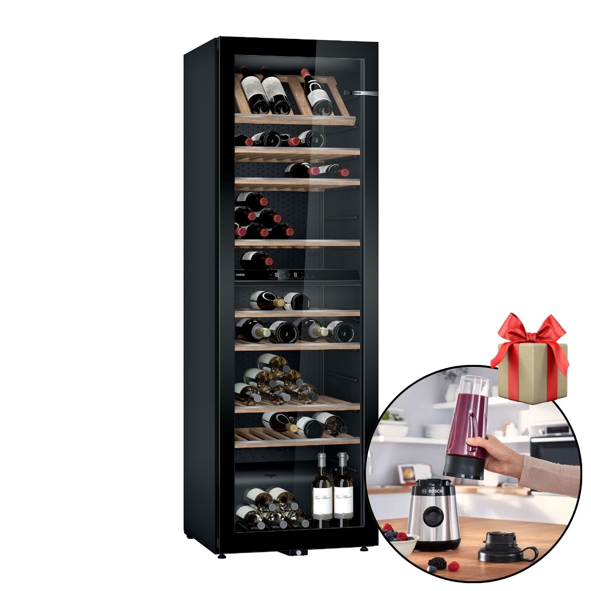 Cava de Vino Serie 6 KWK36ABGA Bosch + Licuadora de Vaso MMB2111M