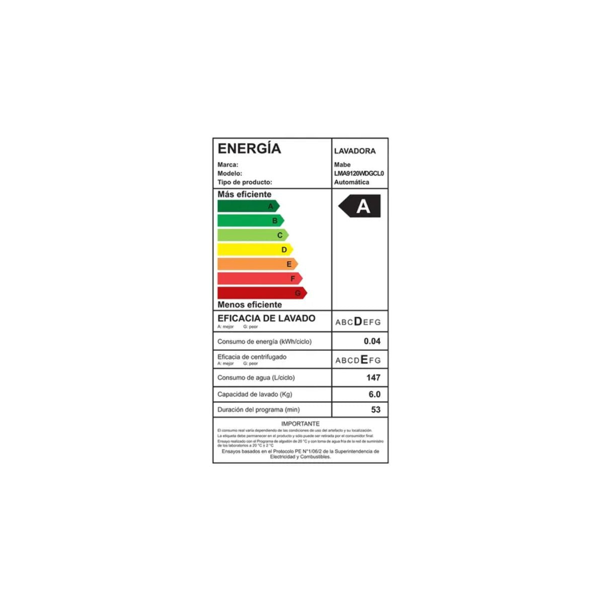 Lavadora Automática 19 kg Diamond Gray LMA9120WDGCL0 Mabe
