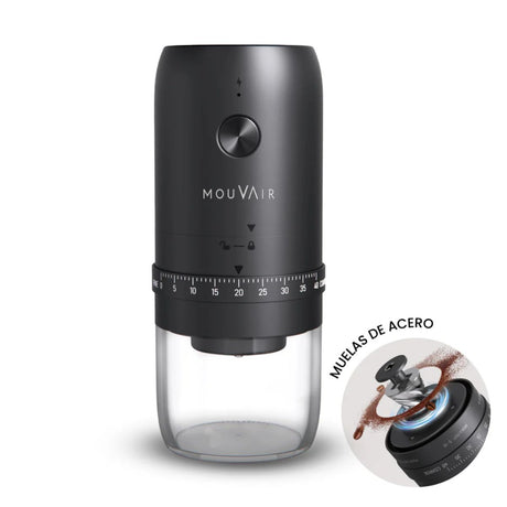 Molinillo de Café Eléctrico Ajustable con Muelas de Acero Pro Mouvair