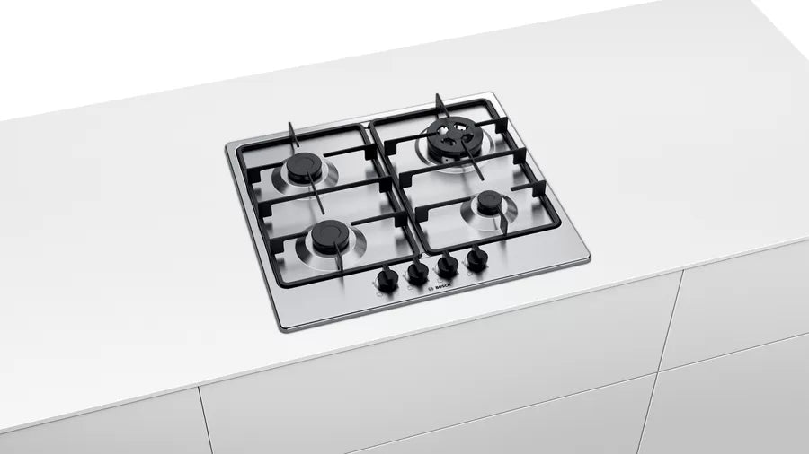 Encimera a gas Serie 4 PGH6B5B60V inox Bosch