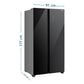 Refrigerador Side by Side 631L MSC631LKLNG0 Black Glass Mabe