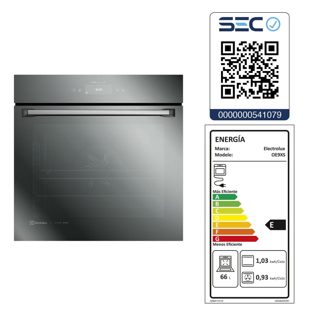 Horno Empotrable 80L OE9XS Home Pro con AirFry y Wi-Fi Electrolux