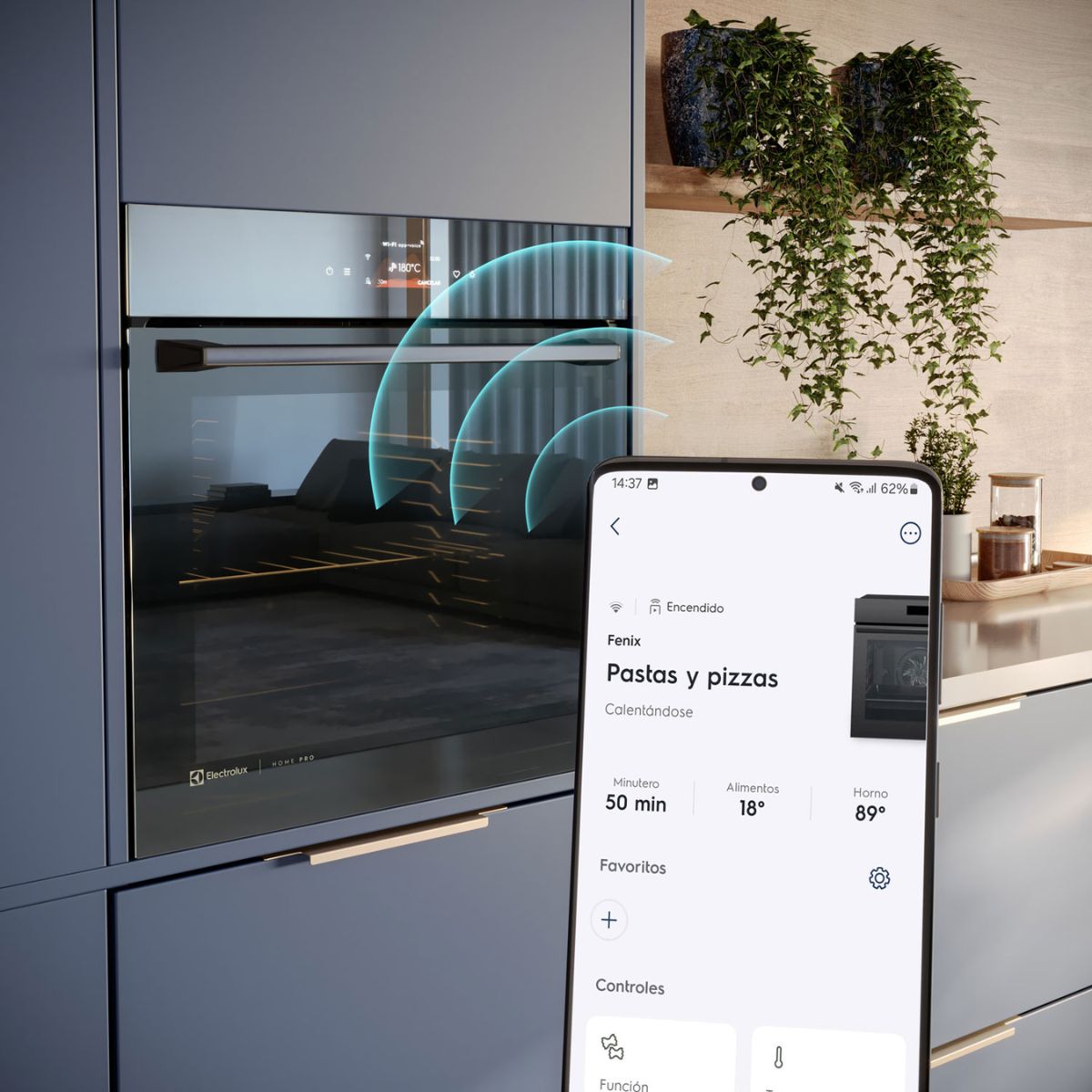 Horno Empotrable 80L OE9XS Home Pro con AirFry y Wi-Fi Electrolux